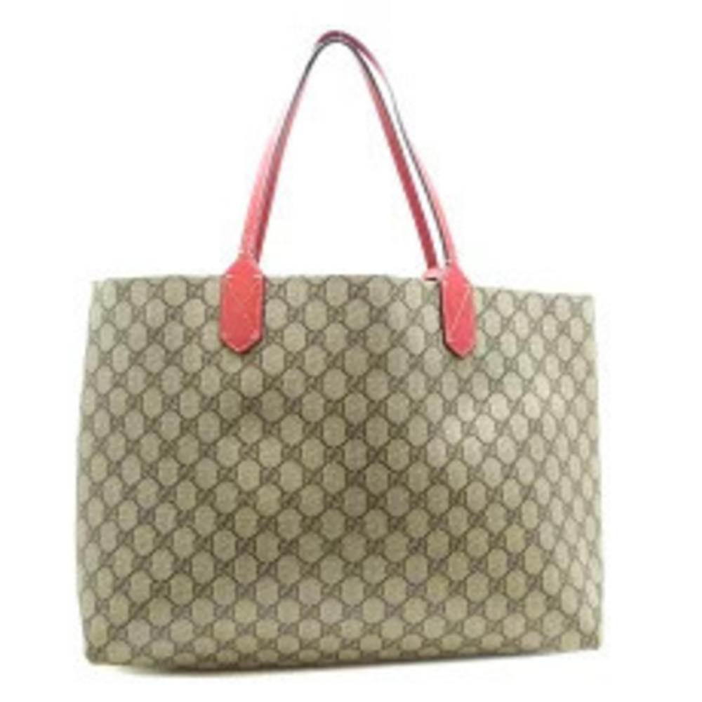 Gucci Beige GG Tote Supreme Shoulder Bag Reversible